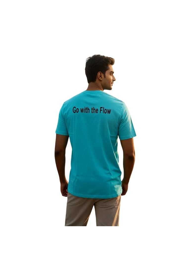 Go With The Flow tee in Sky Blue