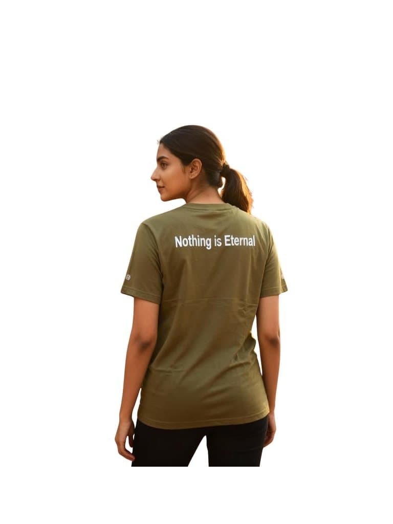 Nothing Is Eternal tee in Olive